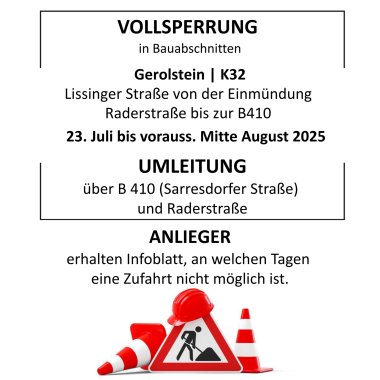 VOLLSPERRUNG in Bauabschnitten - 1