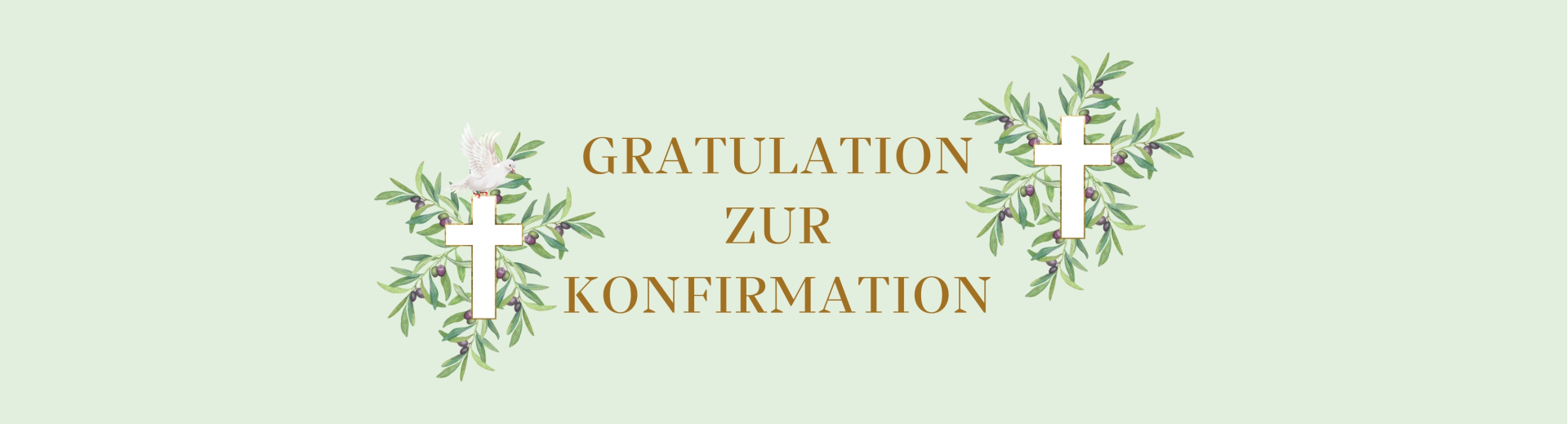 Gruß zur Konfirmation (185 x 50 mm) - 1