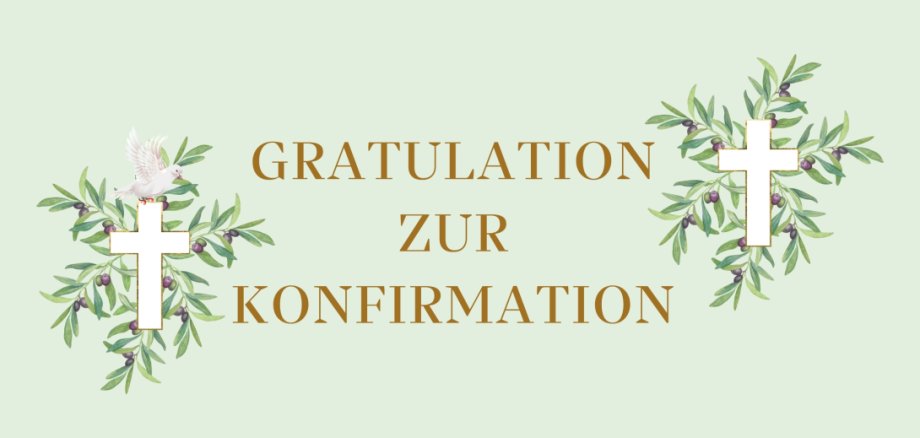 Gruß zur Konfirmation (185 x 50 mm) - 1