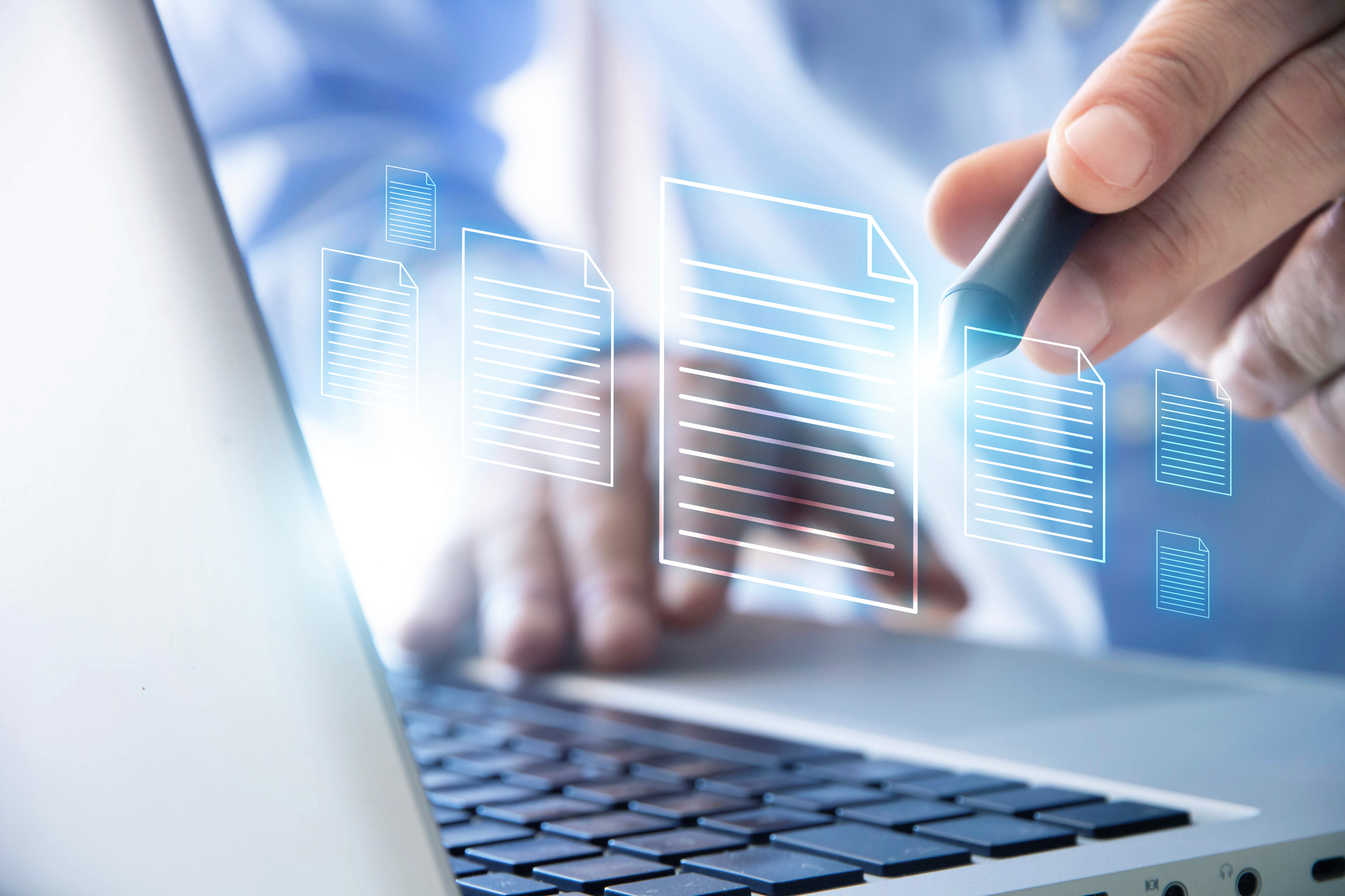 mano, firma digitale, gestione documenti