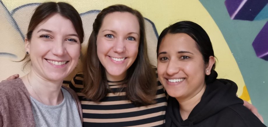 Das Team Haus der Jugend Gerolstein: Vanessa Füten, Friederike Hens und Garima Pundir (v.l.)